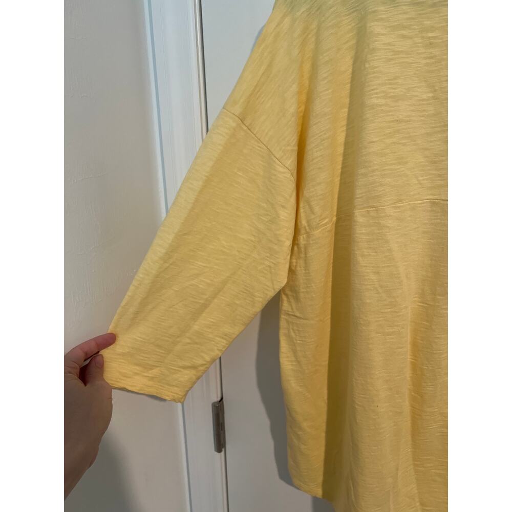 Chico’s Yellow Cotton Top – Size 2 (US Large 12/14) - Picture 5 of 6